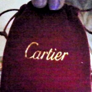 Cartier velvet jewlry bag and regular small shopping bag